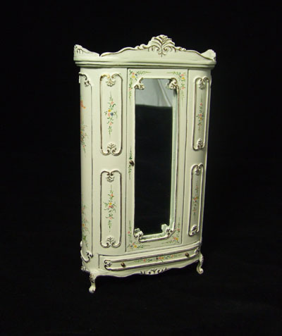 CA031-06, 1" Scale White handpainted Armoire